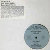 ALLIN, GG - Boozing And Pranks LP (Black & Blue Records)